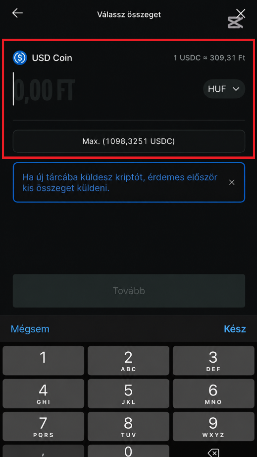 Max összeg kiválasztása